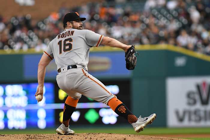 Rodón toes the rubber against the Detroit Tigers.